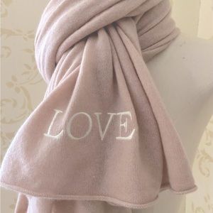 Naked Cashmere Embroidered "Love" Shawl/Wrap Scarf.